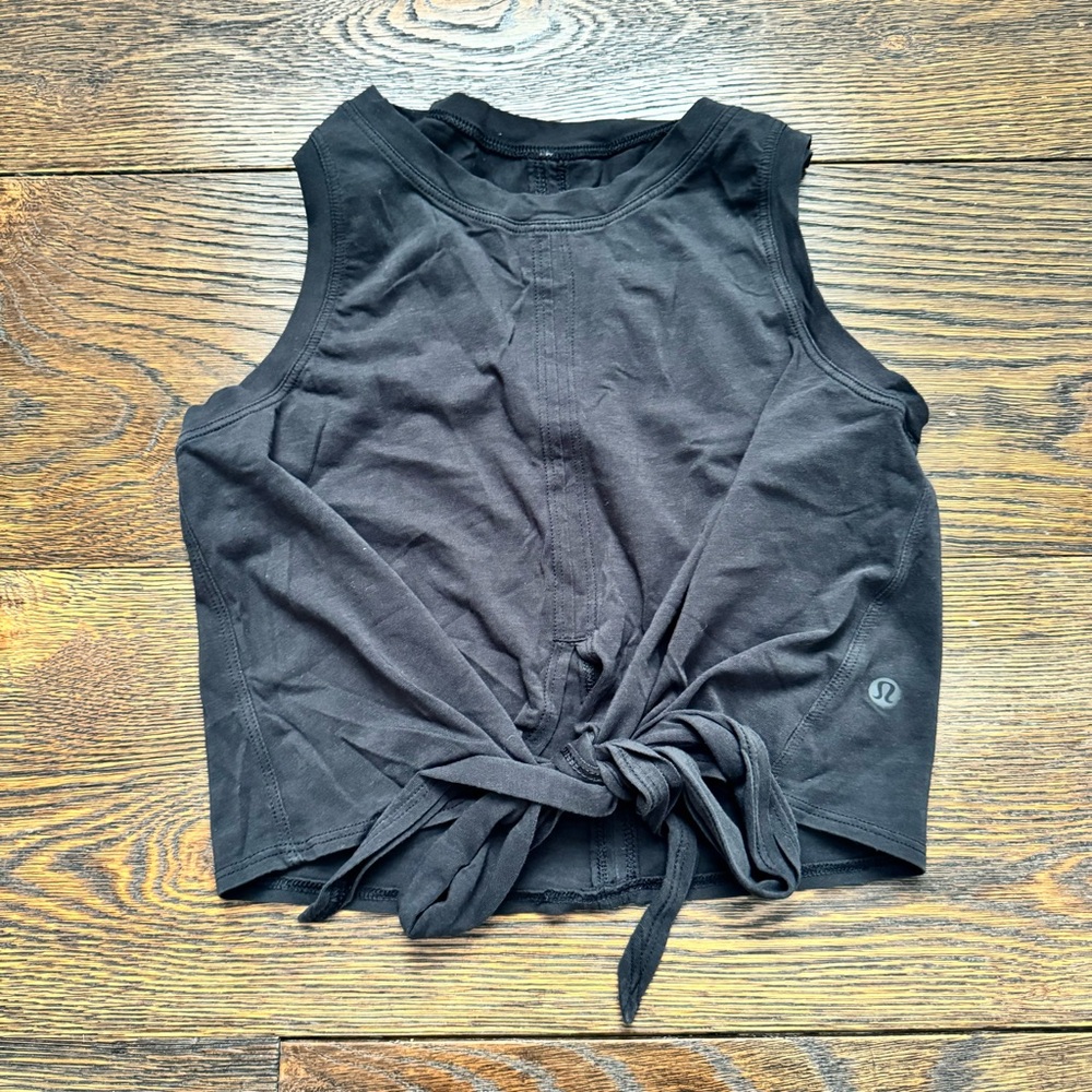 Black Lululemon Tie Top